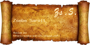 Zsebe Sarolt névjegykártya